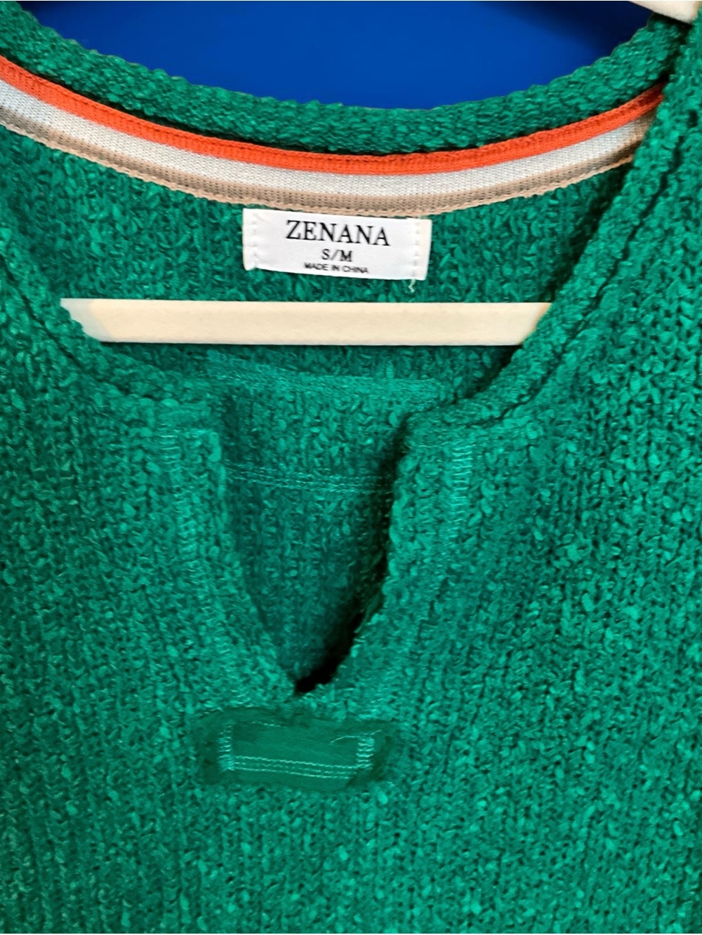 Zenana Outfitters Emerald Green Textured Knit Short Sleeve Top - Picture 5 of 7